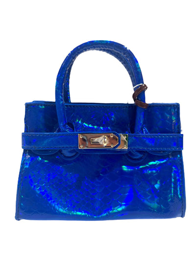 Lola + The Boys Hologram Mini Croc Purse