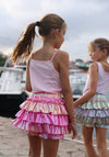 lola-spring Hologram Ruffle Skort