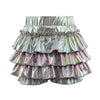 Lola + The Boys Silver / 2 Hologram Ruffle Skort