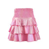 Lola + The Boys Hologram Tiered Mini Skirt