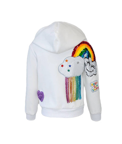 Lola + The Boys Hoodie Good Vibes Rainbow Hoodie