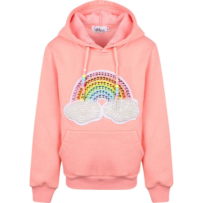 Lola + The Boys Hoodie Happy Rainbow Candy Hoodie