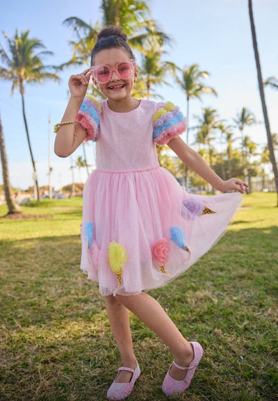 lola-spring Ice Cream Shimmer Tulle Dress