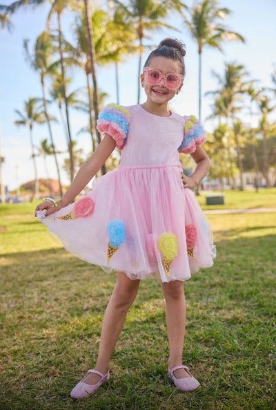 lola-spring Ice Cream Shimmer Tulle Dress