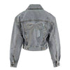 exclude-new-arriv Jacket Crystal Bow Denim Jacket