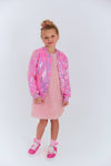 exclude-sale Jacket Pink Stars Sequin Bomber