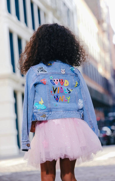 Lola + The Boys Jacket You Rock Painted Denim