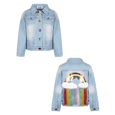 Lola + The Boys Jackets & Bombers Crystal Rain Denim Jacket