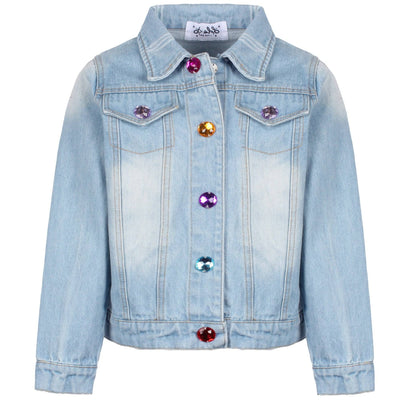 Lola + The Boys Jackets & Bombers Crystal Rain Denim Jacket