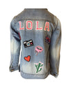 Womens Customizable Patch Denim Jacket