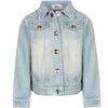 Lola + The Boys Jackets & Bombers Rainbow Pearl Denim Jacket