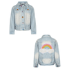 Lola + The Boys Jackets & Bombers Rainbow Pearl Denim Jacket