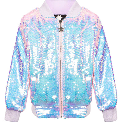 Lola + The Boys Jackets & Bombers Shooting Star Sequin Bomber