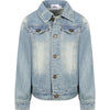 Lola & The Boys Jackets & Bombers Women's Neon Angel Wings Denim Jacket