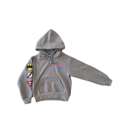 Lola + The Boys Justice Leagues Hero Grey Hoodie