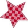 Pink and Red Checked Star