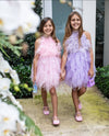 Lola + The Boys Lavender Haze Feather Dress