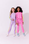 Lola + The Boys Lavender Rainbow Sequin Set