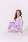 Lola + The Boys Lavender Rainbow Sequin Set