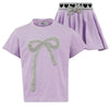 Lola + The Boys Lavender Sparkle Bow Set