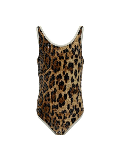 Lola + The Boys Leopard Print One Piece Swimsuit