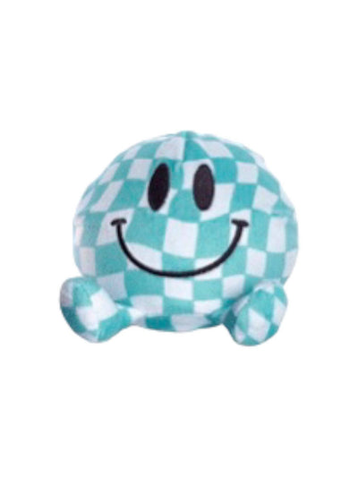 Top Trenz Teal Checkered Magic Fortune Friends - Happy Face