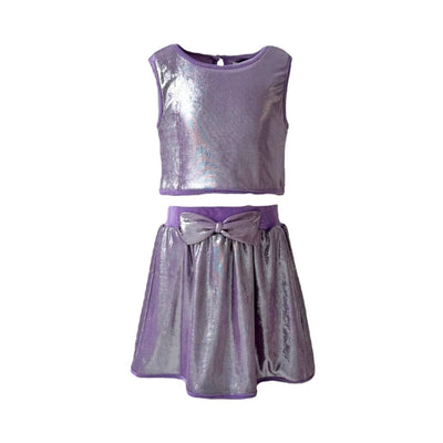 lola-spring Lavender / 2 Metallic Bow Set