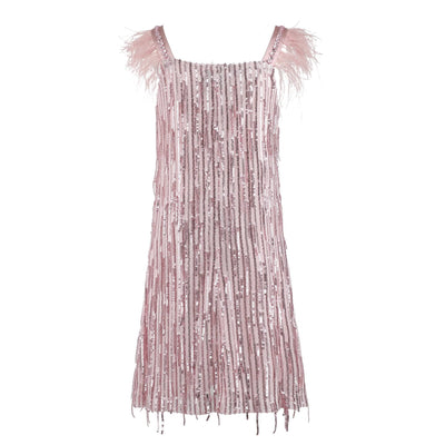 Lola + The Boys 2 Mila Feather Party Dress