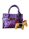 Lola + The Boys Purple Mini Croc Purse