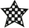 Black and White Checkered Star