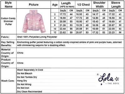 exclude-new-arriv Outerwear Cotton Candy Shimmer Puffer