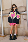 Lola + The Boys Outerwear Electric Hearts Puffer