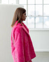 Lola + The Boys Outerwear Elle Crystal Faux Fur Coat