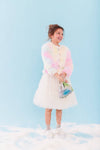 Lola + The Boys Outerwear Funfetti Rainbow Faux Fur Coat