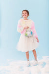 Lola + The Boys Outerwear Funfetti Rainbow Faux Fur Coat