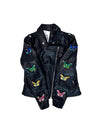 Lola + The Boys Outerwear Gem Butterfly Vegan Moto Jacket