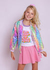 Lola + The Boys Outerwear Kaleidoscope Sequin Bomber