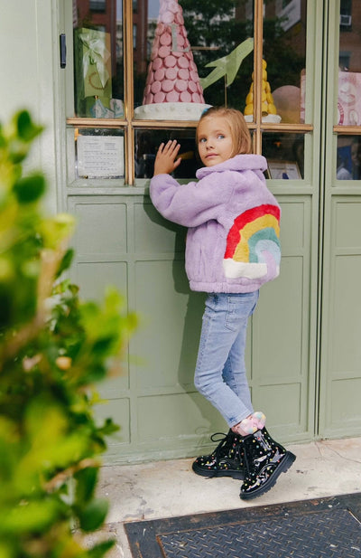 Lola + The Boys Outerwear Lavender Sky Faux Fur