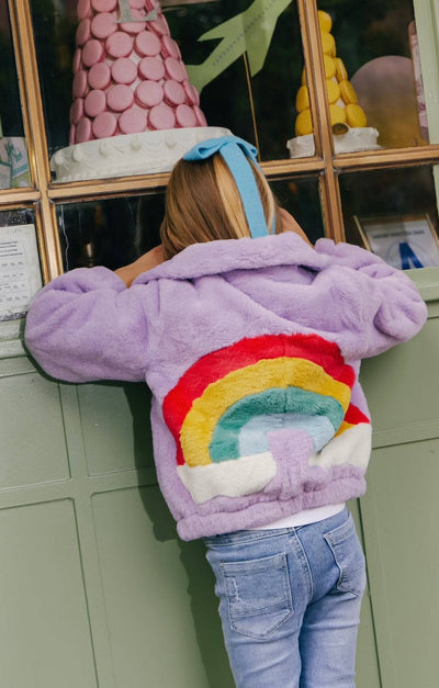 Lola + The Boys Outerwear Lavender Sky Faux Fur