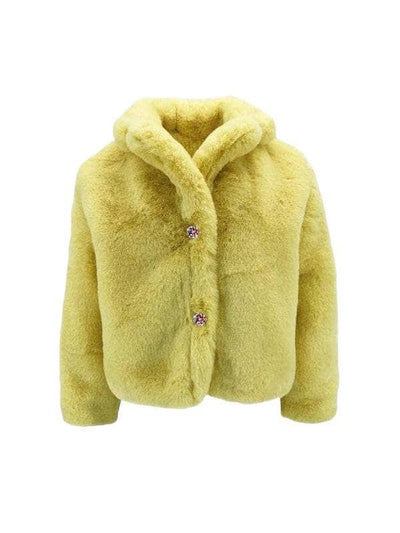 Lola + The Boys Outerwear Little Miss Sunshine Faux Fur Jacket