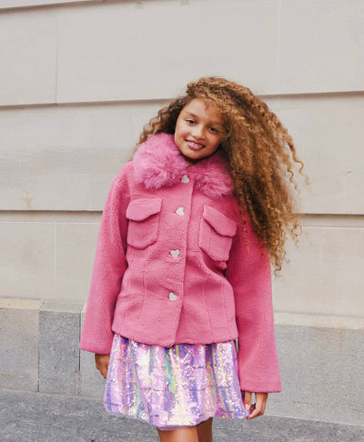 Lola + The Boys Outerwear Love Teddy Fur Sherpa