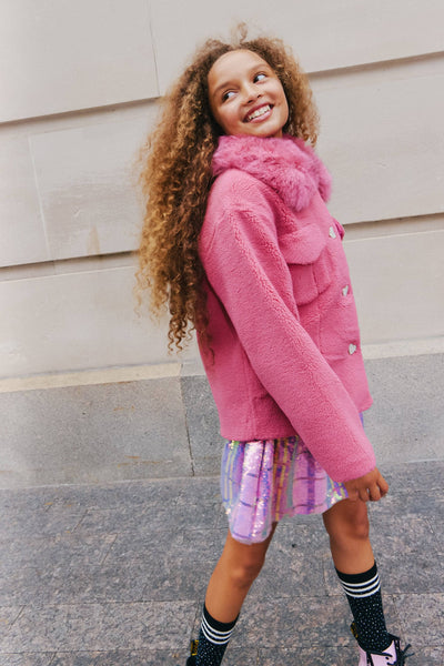 Lola + The Boys Outerwear Love Teddy Fur Sherpa