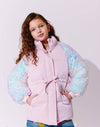 Lola + The Boys Outerwear Mermaid Sleeve Puffer Coat