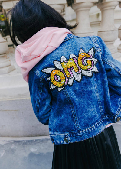 Lola + The Boys Outerwear OMG Beaded Denim