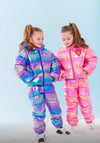 Lola + The Boys Outerwear Pink Rainbow Metallic Snow Set