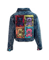 Lola + The Boys Outerwear Pop Art Rainbow Bear Denim