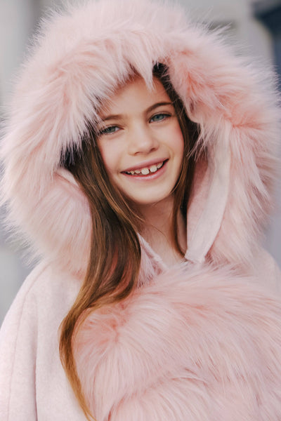 Lola + The Boys Outerwear Princess Faux Fur Coat