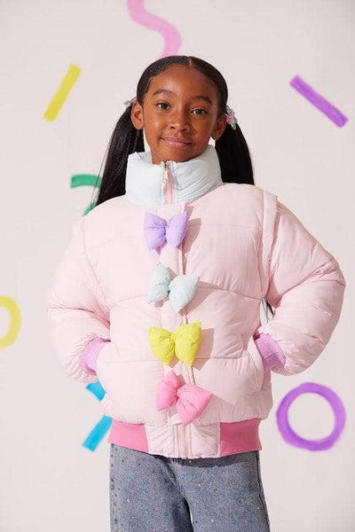 exclude-new-arriv Outerwear Rainbow Bows Puffer