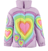 exclude-new-arriv Outerwear Rainbow Heart Puffer