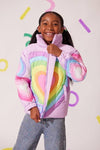 exclude-new-arriv Outerwear Rainbow Heart Puffer